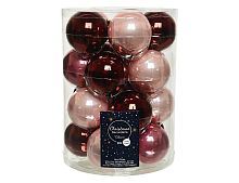 Набор стеклянных шаров Коллекция "Чувственный романс", глянцевые и эмаль, Kaemingk