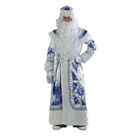 Костюм Деда Мороза серебряно-синий, размер 54-56, Батик