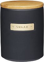 Емкость для хранения Сахар Матовая черная1л, 12х16см