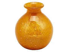 Декоративная ваза АМБРА СФЕРИКО, стеклянная, янтарная, 15 см, EDG