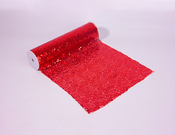 Ткань для декорирования СТИЛЬНЫЕ БЛЁСТКИ, красная, 25х250 см, Koopman International