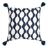 Чехол для подушки с кисточками traffic, серо-синего цвета cuts&pieces 45х45