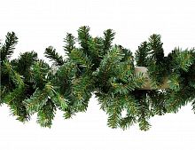 Гирлянда "Рождественская" 13 темно-зеленая, хвоя - PVC, 270х23 см, MOROZCO
