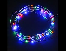 Гирлянда "Радужная паутинка", 100 RGB mini LED-огней, 10+1.5 м, серебряная проволока, Торг-Хаус