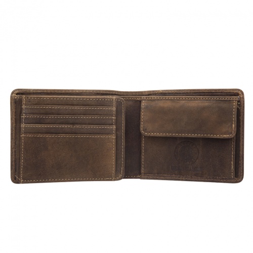 Бумажник Klondike Peter, коричневый, 12x9,5 см фото 4