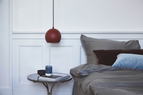 Лампа подвесная ball, темно-красная, матовое покрытие фото 2