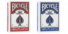 Карты "Bicycle Prestige Rider 100% Plastic Jumbo red/blue"