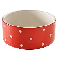 Миска для животных polka dot 18 см красная