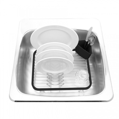 Сушилка для посуды sinkin чёрная-никель фото 7