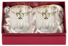 Набор бокалов для виски Карат(золот. обводка) Лилии 2 шт. кр.пейсли, 50203196