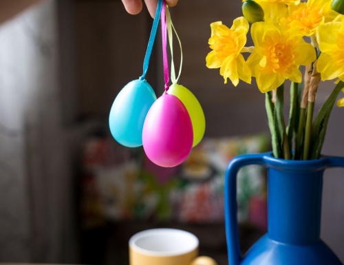 Декоративные пасхальные яйца "Праздничные краски", пластиковые, Kaemingk фото 2