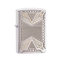 Зажигалка ZIPPO Armor™ с покрытием Brushed Chrome, латунь/сталь, серебристая, матовая, 36x12x56 мм, 28808