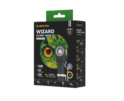 Мультифонарь светодиодный Armytek Wizard C2 Pro Nichia Magnet Usb, 1600 лм, аккумулятор фото 4