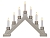 Светильник-горка рождественский декоративный KARIN на 7 свечей, деревянный, светло-серая, 42х34 см, STAR trading