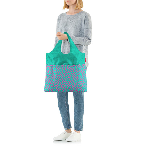 Сумка складная mini maxi shopper plus signature spectra green фото 3