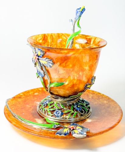 Чайная чашка  из янтаря "Ирис", 4402/L фото 6
