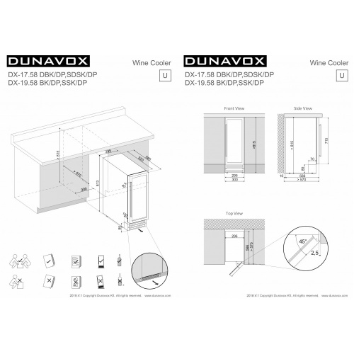 Винный шкаф Dunavox DX-17.58/DP фото 11