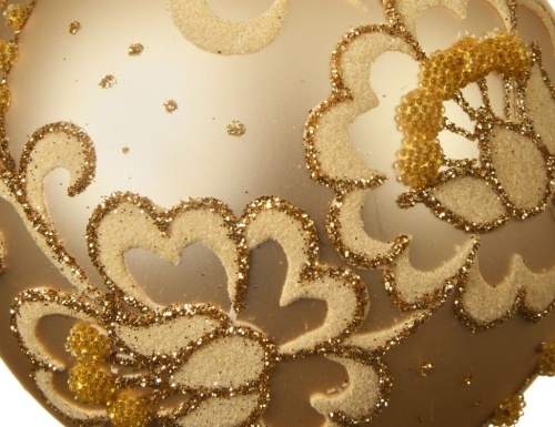 Набор стеклянных шаров "Милада", золотисто-перламутровые, 8 см (6 шт.), Kaemingk фото 2