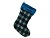 Носок для подарков ФЛАНЕЛЕВЫЙ УЮТ, полиэстер, синий с голубым, 44 см, Kaemingk