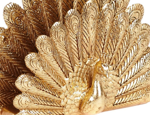 Подставка для салфеток ЗОЛОТОЙ ПАВЛИН, полистоун, 15 см, Goodwill фото 2