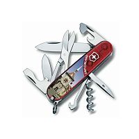 Нож Victorinox Climber Bern, 91 мм, 14 функций, полупрозрачный красный (подар. упак.)