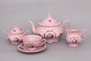Чайный сервиз розовый серии соната  арт.07260725-0008, Leander