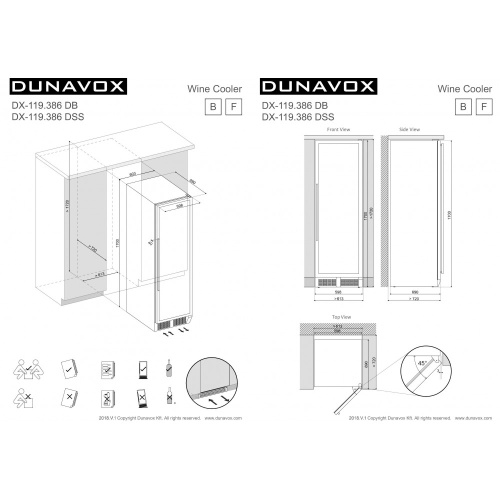 Винный шкаф Dunavox DX-119.386 фото 2