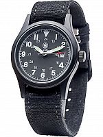 Часы мужские наручные армейские Smith & Wesson Miliraty Watch черный циферблат, подарочный набор, 3 ремешка
