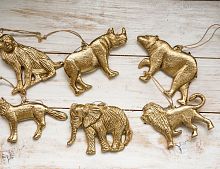 Набор ёлочных игрушек WILD NATURE, металл, 10 см (6 шт.), Koopman International