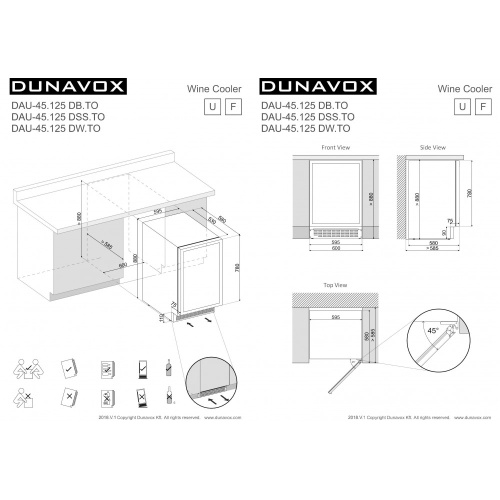 Винный шкаф Dunavox DAU-45.125 фото 2