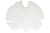 Блюдо Листок гинкго белый. 35х29 см