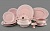 Столовый сервиз Розовый фарфор на 6 персон Белые узоры арт.07262011-3001