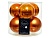 Набор стеклянных шаров эмалевых и матовых, цвет: янтарный, 80 мм, упаковка 6 шт., Kaemingk (Decoris)