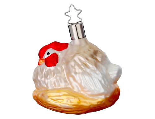 Ёлочная игрушка КУРОЧКА-НАСЕДКА, стекло, 7 см, Inge Glas фото 4
