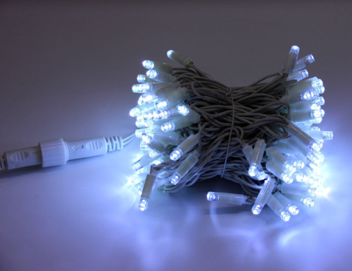 Гирлянда светодиодная уличная Super Rubber, 100 холодных белых LED-огней, 10 м, белый, соединяемая, IP44, SNOWHOUSE фото 3