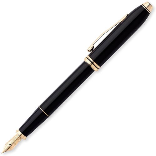 Cross Townsend - Black Lacquer Gold Plated, перьевая ручка, F, BL фото 3