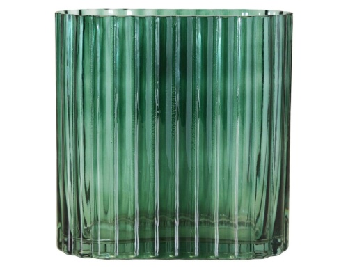 Стеклянная ваза ТУЛЬПЕ, темно зелёная, 9х18 см, Boltze
