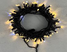 Светодиодная гирлянда Quality Light Cap 100 теплых белых LED, холодное мерцание, 10 м, черный ПВХ, соединяемая, IP65, BEAUTY LED