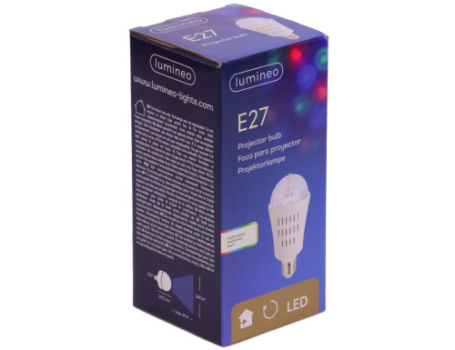 Светодинамическая лампа "Магия цвета", 4 RGB LED-огня, проекция на 144 м2, 7.5x14.5 см, цоколь Е27, для дома, Kaemingk фото 4