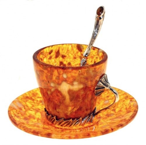 чашечка для кофе "Лето" из янтаря, 3402