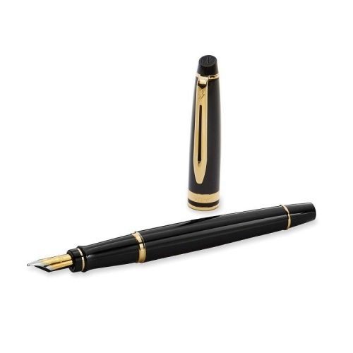 Набор подарочный Waterman Expert - Black Laque GT, перьевая ручка, M + чехол фото 2