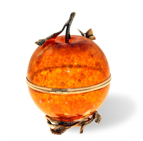 Шкатулка "Райское яблоко" из янтаря, sv-rbl фото 2