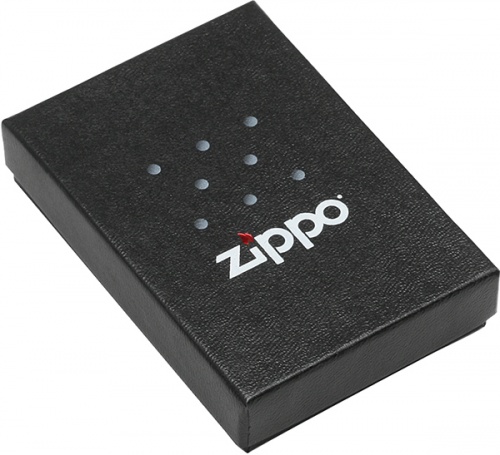 Зажигалка Zippo Metal Dragon Shield Design с покрытием Iron Stone, латунь/сталь, серая, матовая фото 2