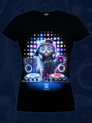 Женская футболка"DJ Cat" фото 3