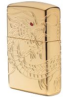 Зажигалка ZIPPO Armor™ с покрытием High Polish Gold Plate, латунь/сталь, золотистая, 36x12x56 мм, 29265