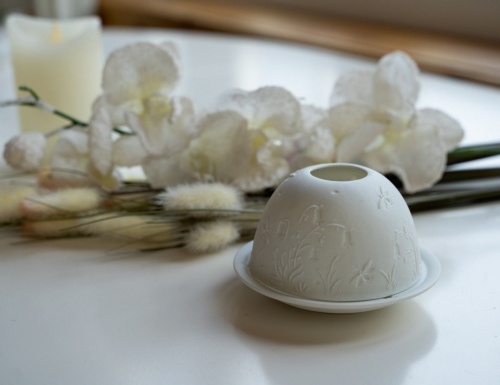 Подсвечник для чайной свечи "Летний луг", фарфор, 8х12 см, SHISHI фото 3