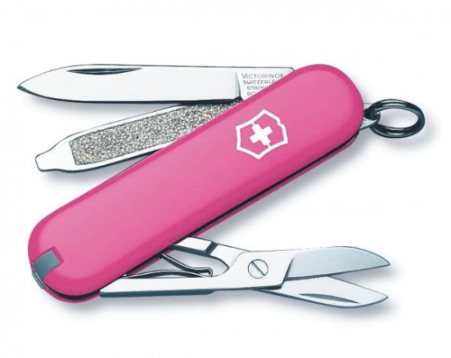 Нож Victorinox Classic SD, 58 мм, 7 функций, розовый (подар. упак.)