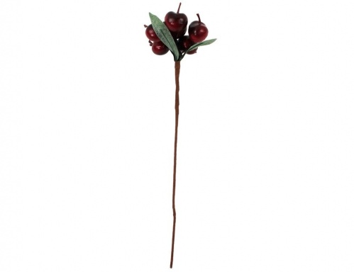 Декоративная веточка "Яблочки" бордовые, 35 см, Hogewoning фото 2