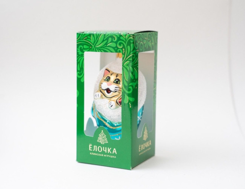 Стеклянная ёлочная игрушка  РУКАВИЧКА, бирюзовый, 80 мм, Елочка фото 4