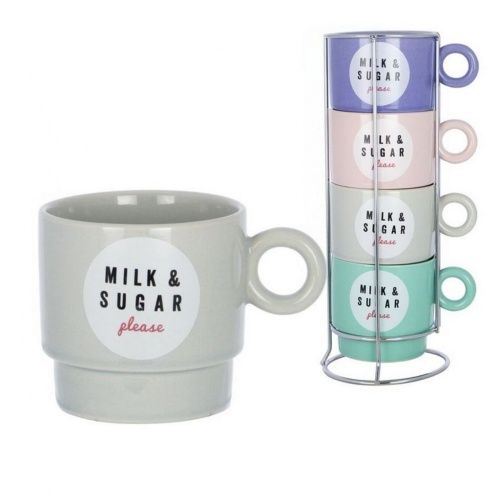 Набор чашек для кофе Milk & Sugar 200мл 4шт., 270073